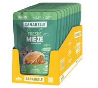 Sanabelle Freshe Mieze Lot de 10 sachets de 100 g de Nourriture Humide pour Chat entièrement Recyclable Cuite à la Vapeur pour Chats Nourriture pour Chats comme fraîchement Cuite