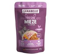 Sanabelle Freshe Mieze - Poulet | Sachet de 100 g entièrement recyclable | Nourriture humide pour chats cuite à la vapeur | Nourriture pour chat comme fraîchement cuite | Une marque de nourriture pour