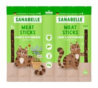 Sanabelle Meat Sticks Agneau et Herbe à Chat 16 x 35 g