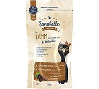 Sanabelle Snack Agneau et Sureau - Délicieux mini bâtonnets de viande pour chats adultes - 20 x 55 g