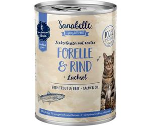 SANABELLE Truite et bœuf 400 g nourriture humide pour chats adultes