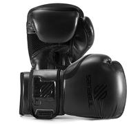 Sanabul Essential Gel Boxe Kickboxing / Gants Sac Fighting (All Black, 14 oz)