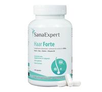 SanaExpert Haar Forte | Vitamines pour Cheveux avec Biotine, Zinc, Sélénium et Millet Perlé | Pour Cheveux et Ongles | 120 Gélules Véganes | Fabriqué en Allemagne