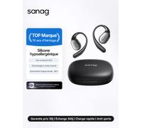 Sanag C16S Open Ear Earbuds Touch Control Noise Waterproof Bluetooth Earphones With Positioning S-C16S-Headphones-Black