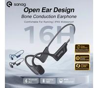 Sanag-Écouteurs à conduction Sophia B22s, 16 heures de lecture, IPX5, étanches, Bluetooth, Unvétérans wn 5.3, dynamique, champ sonore spatial, écouteurs noir