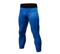 SANANG Pantalon de Compression pour Hommes Baselayer Cool Dry Collant de Sport Leggings Collants Running 3 Pack (Bleu, Medium)