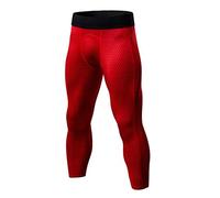 SANANG Pantalon de Compression pour Hommes Baselayer Cool Dry Collant de Sport Leggings Collants Running 3 Pack (Rouge, XX-Large)