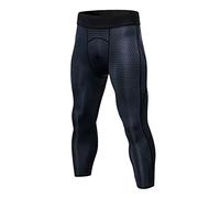 SANANG Pantalon de Compression pour Hommes Baselayer Cool Dry Collant de Sport Leggings Collants Running 3 Pack (Noir, Small)