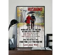 SaNavie Affiche en métal « To My Husband When We Get to the End of Our Lives Together » - Décoration murale pour garage - 15,2 x 20,3 cm