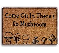 SaNavie Panneau décoratif en étain « Come On in There's So Mushroom » - 15,2 x 20,3 cm