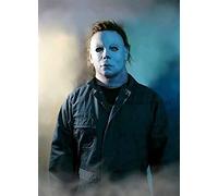 SaNavie Panneau d'Halloween « Horror Story » - Michael Myers en étain vintage pour salon, bar, garage, club - Décoration murale en métal pour maison, bar, magasin, pub, café, garage, ferme, jardin