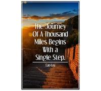 SaNavie Panneau mural en métal avec citations inspirantes « A Journey of A Thousand Miles Begins with One Step Lao Tzu » - 20,3 x 30,5 cm
