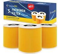 SANAWATEC Lot de 3 filtres à Cartouche compatibles avec Les aspirateurs Kärcher WD3 Premium WD2 WD3 WD1 MV3 MV2 P Extension Kit Contre Les poussières et Les odeurs Remplace 6.414-552.0, 6.414-772.0