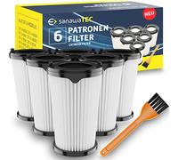 SANAWATEC Lot de 6 filtres de rechange pour AEG CX7 Filtre AEG CX7-2 AEG Ergorapido modèles comme AEF150, aspirateur avec batterie pour AEG Filter CX7-2 Filtre HEPA avec 1 brosse de nettoyage, lavable