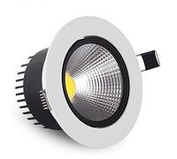 SANBDDLYY encastré à Angle réglable 3/5/7/10/12/15/20/30 W 3000,6000 K éclairage encastré COB sélectionnable (Couleur : 15 W (Trous : 12,5 cm), Taille : Lumière Blanche)(5w(holes:7.5-8cm),Warm light)