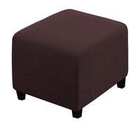 SANBDDLYY Housse Extensible pour Pouf carré de 68 à 81 cm - Bleu Clair, Douce et protectrice(Dark Curry)