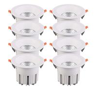 SANBDDLYY Lot de 8 spots encastrés LED 7/12 W avec déflecteur - Plafonniers 3,5/4, pouces pour salon, couloir(3.5in)