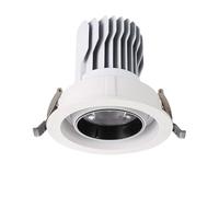 SANBDDLYY Plafonnier encastré LED 3,5/4, pouces - 12 W/20 W Diffuseur à déflecteur pour salon et chambre Blanc chaud 3000 K Boîtier en aluminium(4.3in)