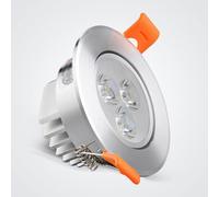 SANBDDLYY Plafonnier encastré LED 3W Sélection de Couleur (3000K/6000K) à Panneau Downlight intérieur (Couleur : Blanc, Taille Lumière Blanche 6000K)(Silver,6000K white light)