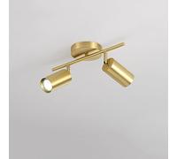 SANBDDLYY Spot de Plafond en Laiton Kit d'éclairage sur Rail Fixe Moderne Éclairage de Spot d'accentuation à Montage en Surface Projecteurs réglables d'intérieur Plafonniers directionnels GU10 pour (