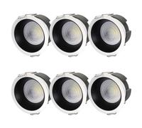 SANBDDLYY Spots encastrés LED 3,1/4,1 pouces - Température de couleur réglable 7/12 W, lot 6, en aluminium, pour usage domestique et commercial(3.1in)