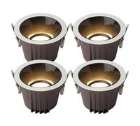 SANBDDLYY Spots encastrés LED étanches IP65 - Lot de 4 spots plafond 8,4/10,9 cm pour salon, et salle bain 3000 K, 7 W/12 W, aluminium acrylique(4.3in)