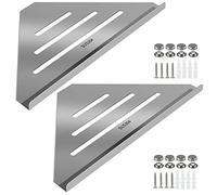 Sanbege Lot de 2 étagères d'angle en acier inoxydable 304 avec vis, étagère de douche triangulaire, support mural pour savon pour salle de bain, cuisine (poli)