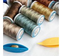 Sanbest - ensemble de fils de tapotement métalliques, 4 brins, pour navette, dentelle, bricolage, Bracelet, boucle d'oreille, fil de macramé, Kit artisanal new combo G 5pcs