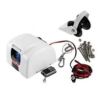 SanBouSi 45LBS 12V Guindeau Électrique Ancre Eau Salée Ancre Treuil avec Télécommande Sans Fil Marine Guindeau