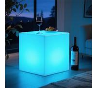 SanBouSi Cube lumineux LED RVB de 30 cm avec télécommande, étanche IP65 et flottant, veilleuse à intensité variable, décoration pour jardin, piscine, fête et salon