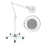 SanBouSi LED Lampe Loupe sur Pied Loupe Eclairante Lampe Esthetique Professionnel 5 Dioptres Lampe à Bras Pivotant Réglabl pour Salon de Beauté, Coiffure