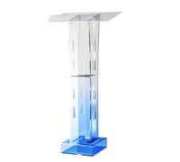 SanBouSi Pupitre de conférencier en acrylique transparent LED acrylique avec plateforme de lecture verticale - Bureau debout - Podium pour discours