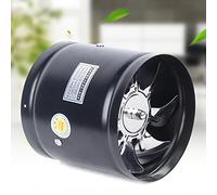 SanBouSi Ventilateur Axial Aérateur de Gaine Volume d'air 500㎡/h, Extracteur de Conduit Aérateur d'Air en Métal pour Salle de Bain, Toilettes, Cuisine, Serre, Tente, Garage, Noir