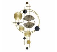 SANCAK Grand Horloge Murale Métal Numérique D'intérieur Mur Regarder Sourdine Design Moderne Décoration pour Salon Chambre Salle à Manger Cuisine Bureau