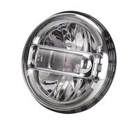 SANCAK Phare De Moto Pour Touring Pour Softail Pour Heritage Pour Street Pour Glide Pour Route Pour King Universel 5,75/7 Pouces 90W Moto Phare LED Projecteur(7 inch Silver)