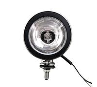 SANCAK Phares Projecteur Universel en Métal Chromé pour Moto, 10 MM, Feu Antibrouillard Auxiliaire avec Lentille Verre, Indicateur Avant pour Scooter