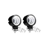 SANCAK Voiture Phare Avant Lampe De Travail LED Pour Voiture, Yeux D'ange, Antibrouillard Ronde Et Carrée, Accessoires Projecteur 12V 3 Pouces(2Pcs White Round)