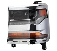 SANCAK Voiture Phare Avant Pour Chevrolet Pour Silverado 2016 2017 2018 HID Xénon Phare LED DRL Avant Antibrouillard Clignotant Voiture Style Accessoires(1pc left silver)