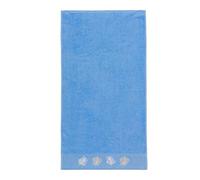 Sancarlos Feuilles Serviette, 100% Coton éponge, Bleu, Bain