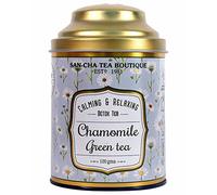 Sancha Tea Boutique - Thé à la camomille verte - Thé de nuit - Dormir - Aide à soulager le stress et l'anxiété - 100 x 3 tasses - 100 % thé certifié Rainforest Alliance - Notes florales et végétales
