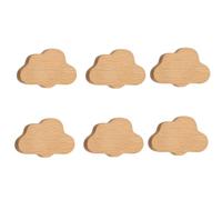 SANCHAKOU Bouton De Meuble 6 Pièces Star Cloud Poignée En Bois Pour Enfants Porte D'Armoire Tiroir Poignée En Bois Pour Meubles Poignée À Trou Unique Petit Nuage