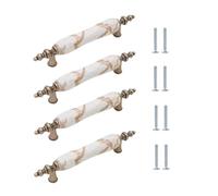 SANCHAKOU Bouton De Meuble Lot De 4 Boutons En Céramique Pour Meubles Tiroirs Armoires Poignées Anciennes 126 X 28mm