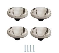 SANCHAKOU Bouton De Tiroir Lot De 4 Poignées De Tiroir En Alliage De Zinc Et Céramique Pour Porte D'Armoire Blanc Et Gris