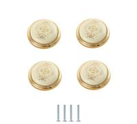 SANCHAKOU Poignée Commode Lot De 4 Boutons De Meuble En Céramique Or Rose À Trou Unique Pour Tiroir Armoire Porte 37 X 23mm