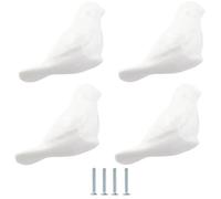 SANCHAKOU Poignée Commode Lot De 4 Boutons En Céramique À Trou Unique Pour Tiroir Armoire Enfant Décoration Motif Colombe Blanche