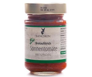Sanchon Pâte à tartiner Sonnentomate, fortifiée et fruitée, bio, 190 g.