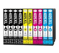 SANCTink 405XL Cartouche d'encre (Pack de 10) pour Epson 405 XL 405XL Compatible pour Epson Workforce Pro WF-3825 WF-3820 WF-7840 WF-4820 WF-4825 WF-4830 WF-7835 WF-7830 WF3825 WF3820 WF7840