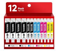 SANCTink 580 581 XXL Cartouches Encre Compatible avec Canon PGI 580 CLI 581 XXL pour Pixma TS705a TS6250 TS9550a TS6150 TS8150 TS8151 TS8250 TS8350 TS6151 TS6350 TS705 Imprimante (12 Pack)