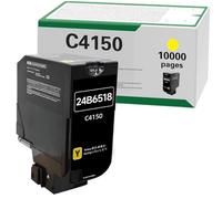 SANCTink C4150 Cartouche de toner jaune à haut rendement 10 000 pages compatible avec Lexmark 24B6518 pour imprimante laser Lexmark C4150 (1Y, 1 pièce)