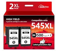 SANCTink PG-545 XL 545XL Noir Cartouche d'encre Remplacement pour Canon 545 546 PG545 PG-545XL pour Pixma TS3350 TS3450 MG2550 TS3150 MG2555S MX495 MG2950 IP2850 TR4550 TS205 (2-545 XL-Noir)